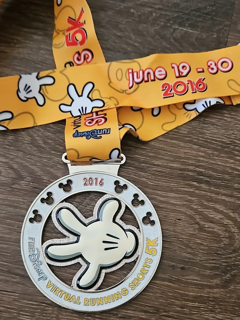 RunDisney 2016 Inaugural Medal Set Mickey Mouse
